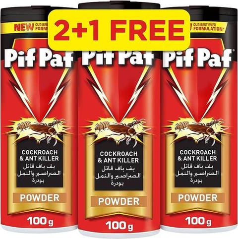 PIF PAF COCKROACH ANT KILLER POWDER 2+1 FREE 