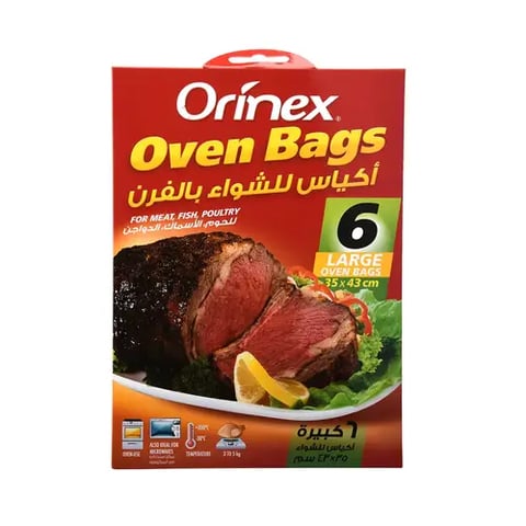 ORINEX OVEN BAGS LARGE 35CM*43CM 6BAGS