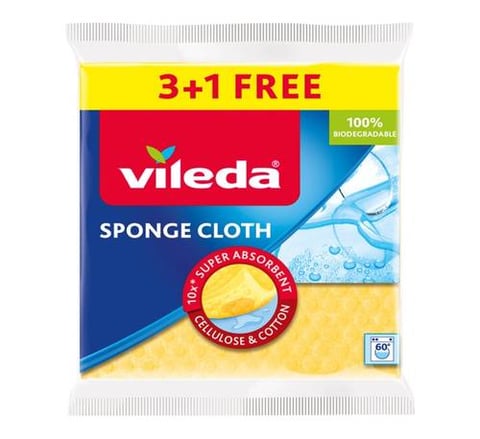 VILEDA SPONGE CLOTH 3+1