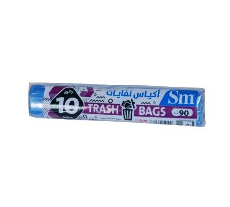 SM TRASH BAG ROLL BLUE 10GALLON 400GRM