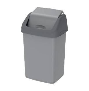 COSMOPLAST FLIP-TOP WAST BIN WITH SWING LID 20L
