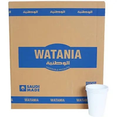WATANIA PLASTIC WATER CUP 7OZ 1000P
