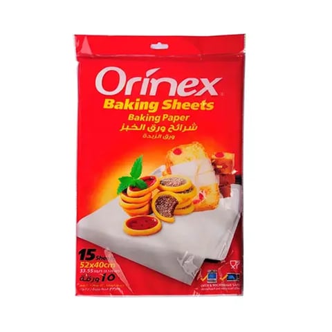 ORINEX BAKING PAPER 40*52CM 15 SHEETS