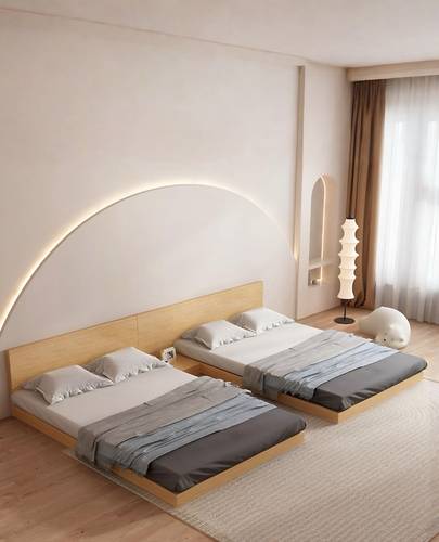 سريريين تاتامي مع طاولة بالمنتصف تصميم عصري