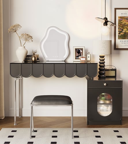 Suyu dressing table with stool and smart mirror