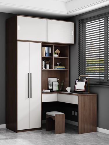 Wardrobe with desk