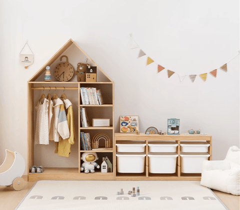 Wardrobe and toys