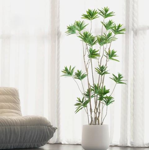 Artificial plant with basin