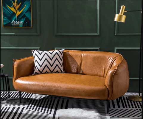 Leather sofa - brown  - Single sofa