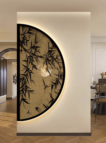 Illuminated semicircle panel