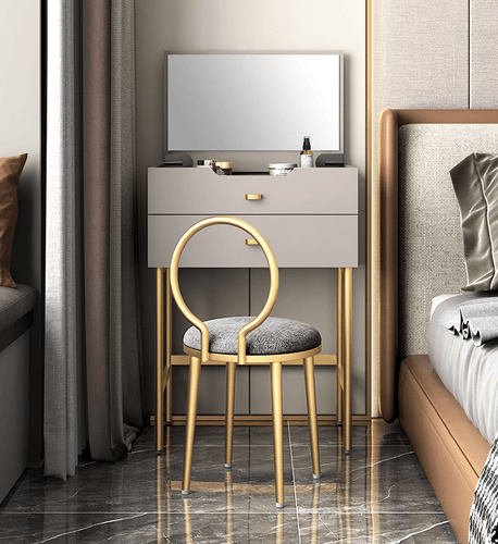 Nordic dressing table with chair and mirror