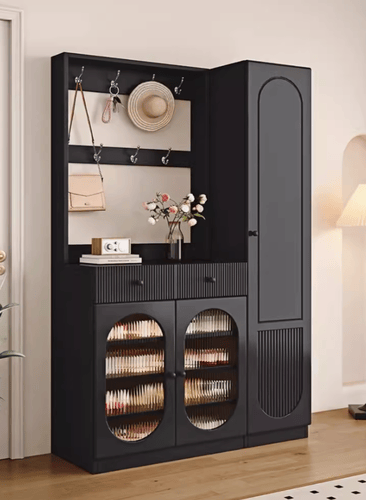 Wooden shoe cabinet