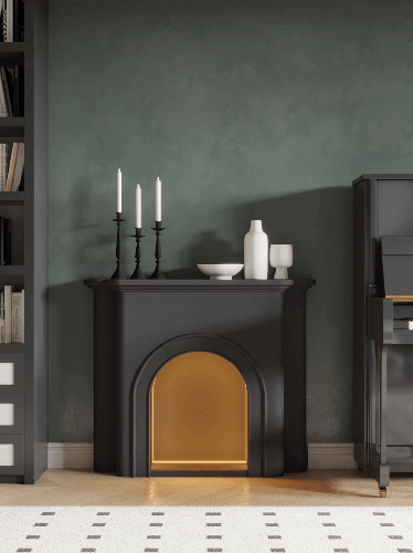 Illuminated fireplace decor