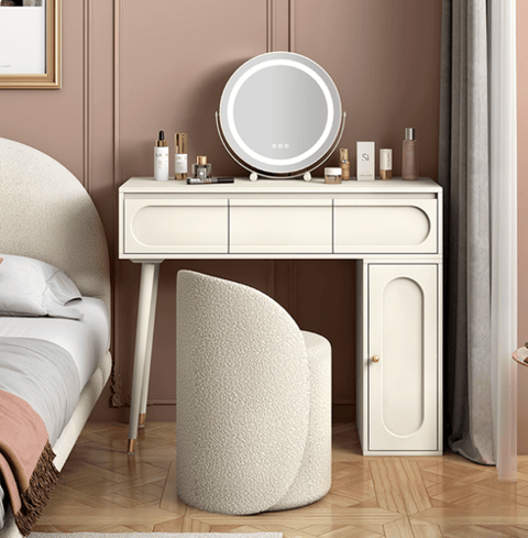 Nordic dressing table with chair and mirror