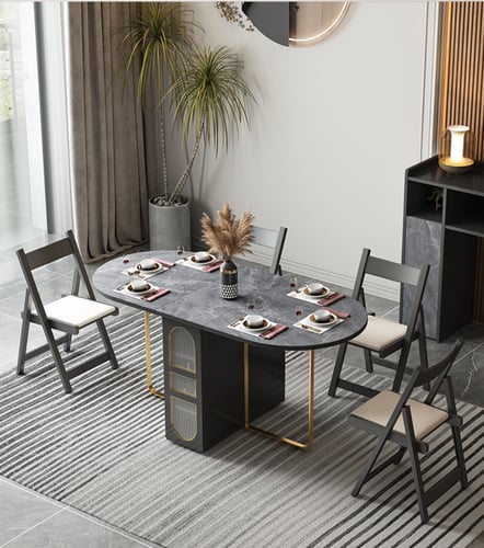 Folding table with chairs
