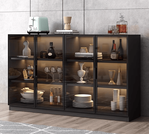 Glass door wardrobe