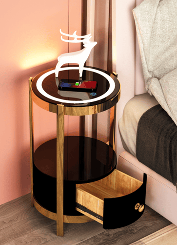 Smart table with wireless charging and lighting