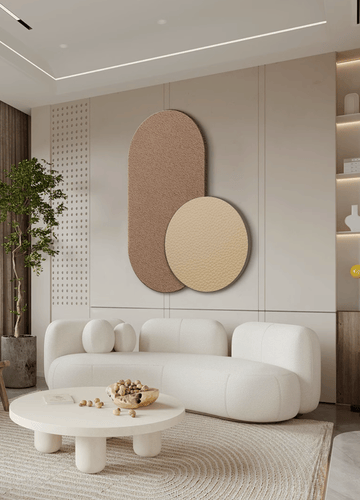 ديكور جداري مع اضاءة