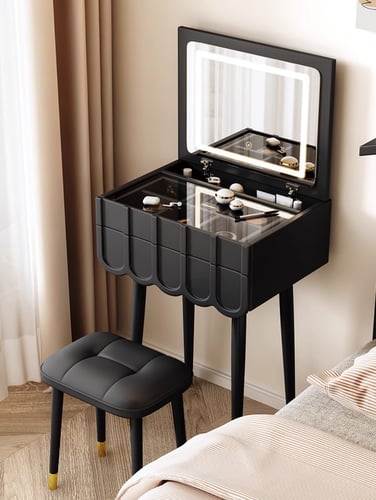 Nordic dressing table with chair and mirror