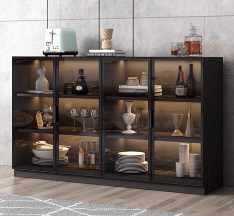 Glass door wardrobe