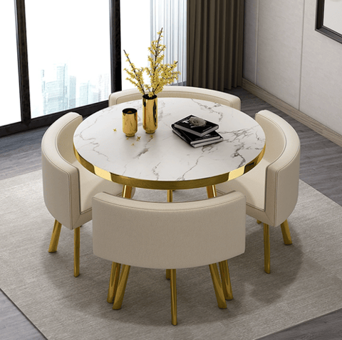 Built-in dining table with 4 chairs