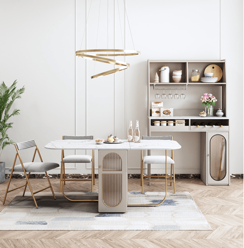 Cabinet with dining table