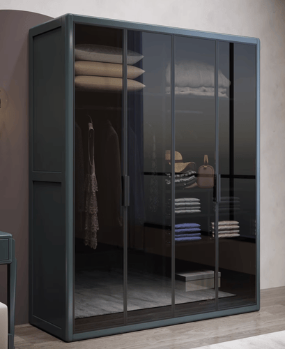 Glass door wardrobe