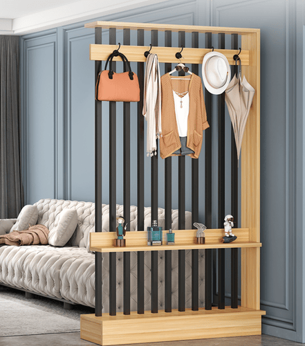 Partitioned cupboard with shelves