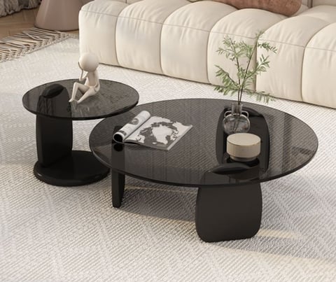 Glass round table