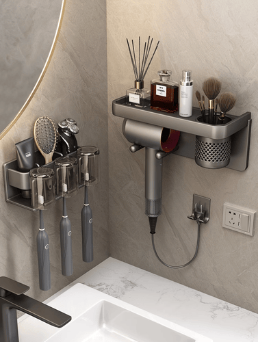 Two-piece bathroom accessory