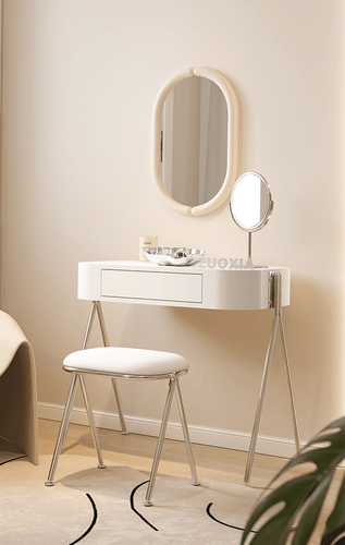 Dressing table with chair and mirror