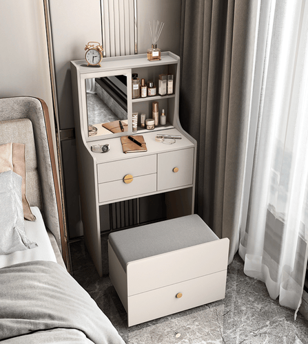 Nordic dresser with chair and mirror