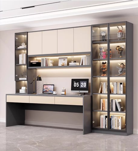 Wooden desk with modern design