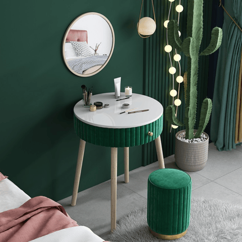 velvet make up vanity 