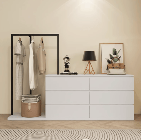 Multifunctional chest of drawers with hanger