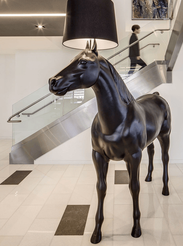 Horse shaped floor lamp
