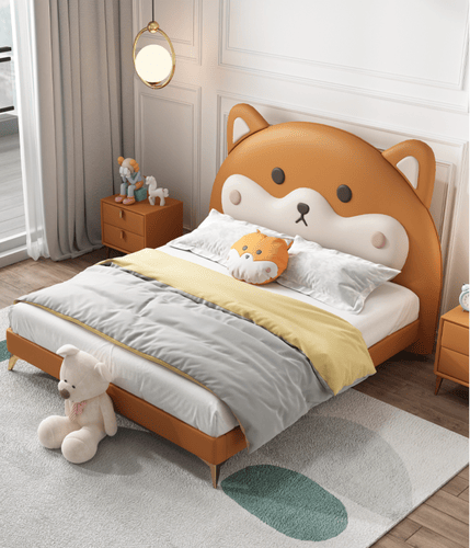 Bear bed with bedside table