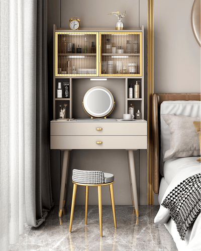 Nordic dressing table with chair and mirror