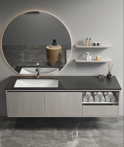 Washbasin with smart mirror