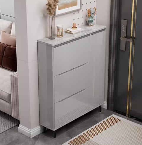 Slim shoe cabinet