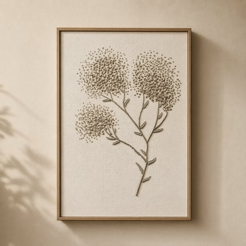 لوحه جداريه رسم بارز مع ايطار مقاس 80*120 سم