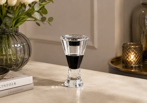مبخره كرستال فخم مقاس 19*10 سم- اسود