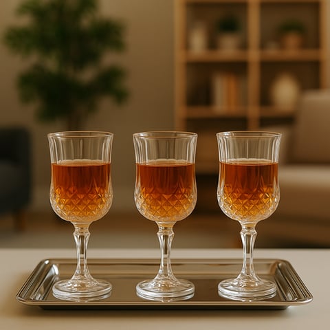 طقم 6 اكواب عصير زجاج 