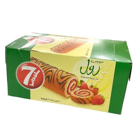 7days suliss roll stawberry filling 20 *12pcs