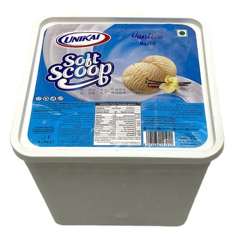 ice cream vanilla unikai 4ltr
