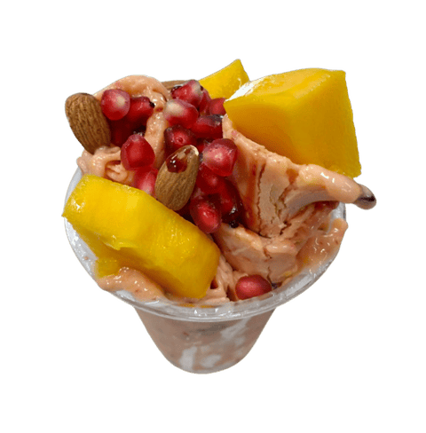 Mango strawberry and passion fruit / ice cream rolls