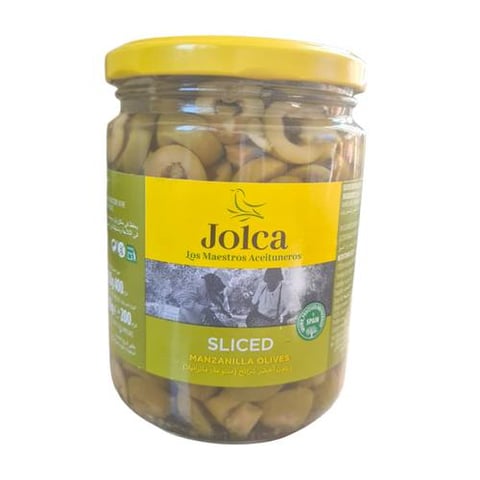 Olivers green sliced jolca 400gm