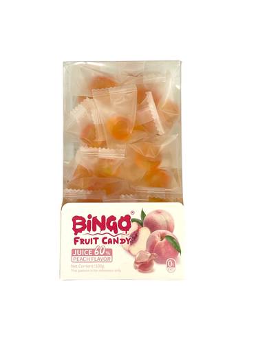 bingo fruit candy peach flavor 100g
