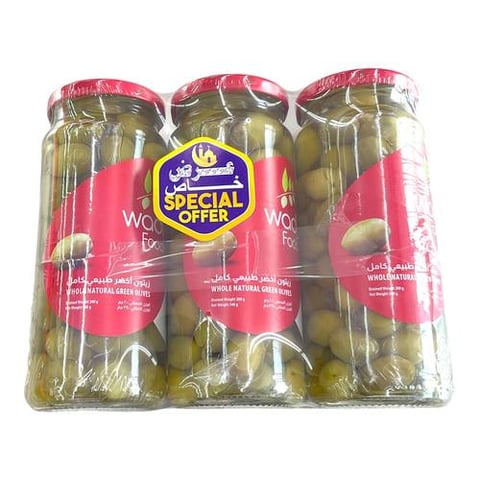 Wadi food green olives 340 g * 3pcs