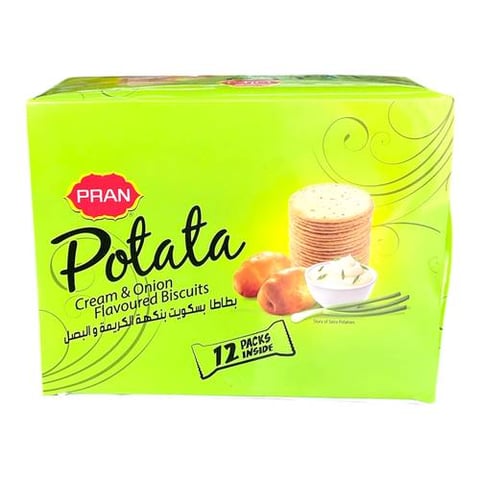 Pran potato cream & onion flavored biscuits 12packs